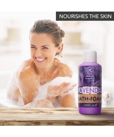 Lavender Bath Foam 1000ml - Aromatherapy for Good Sleep and Relaxation - Bubble Bath with Lavender Essential Oil for Wellness and Beauty - Spa Experience at Home - 1L Pack - Buy Online on GoSupps.com