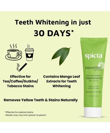 Toothpaste Cucumber Mint with Himalayan Pink Salt | Fluoride Free SLS & Paraben Free | Teeth Remineralization & Fresh Breath (3.5 Oz - Buy Online on GoSupps.com