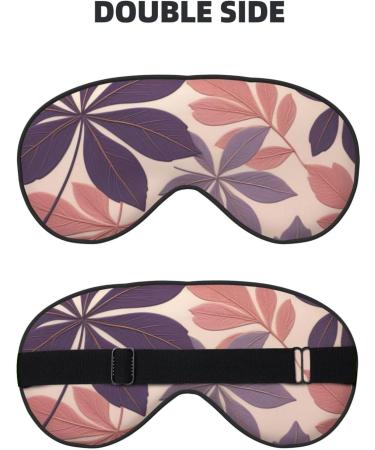 Elegant Grape Leaves Print Eye Mask | Adjustable & Breathable Light Blocking Sleep Mask - Double-Sided Comfort - Buy Online on GoSupps.com