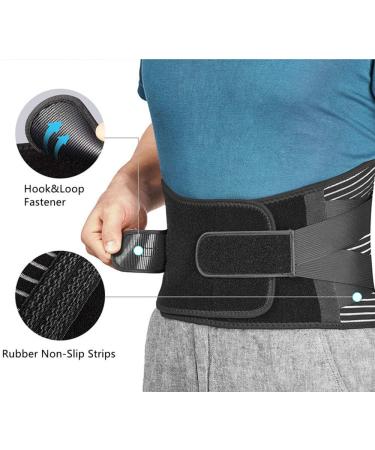 Back Support Belt for Ultimate Relief: Adjustable Lumbar Brace with Anti-Skid Design 6 Stays and 16-Hole Air Mesh for Sciatica Herniated Disc and Heavy Lifting (Large) (Waist: 95-115 cm) - Buy Online on GoSupps.com