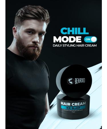 Beardo Ice Blast Hair Cream for Men | Cooling Styling Cream with Cool Lock Technology | 75gm/2.5Fl Oz | Daily Hair Care and Styling Solution - Buy Online on GoSupps.com