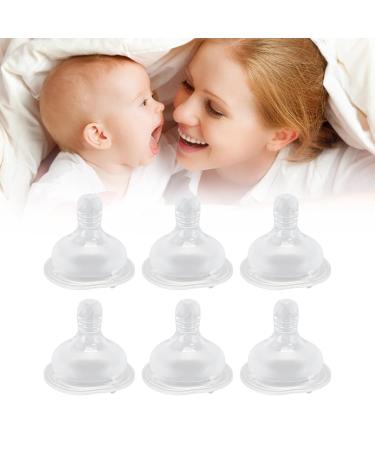 6 Leak-Proof Silicone Baby Bottle Pacifier Replacements - Safe & Soft Nibble-Baby Feeding Equipment - Buy Online on GoSupps.com
