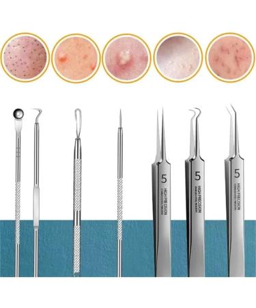 Usiveinborn Blackhead Remover Blackhead Tweezers Facial Blackhead Remover Tweezers Professional Stainless Steel Facial Blackhead Remover Tweezers (8-Piece Set) - Buy Online on GoSupps.com