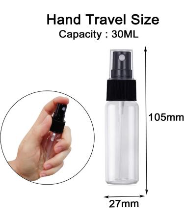 JamHooDirect 8Pcs 30ml Spray Bottle Empty Plastic Fine Mist Travel Atomiser Set with 2 Funnels - Clear Refillable & Reusable Mini Travel Bottles Toiletries Liquid Containers for Cosmetic (4 Colors) - Buy Online on GoSupps.com
