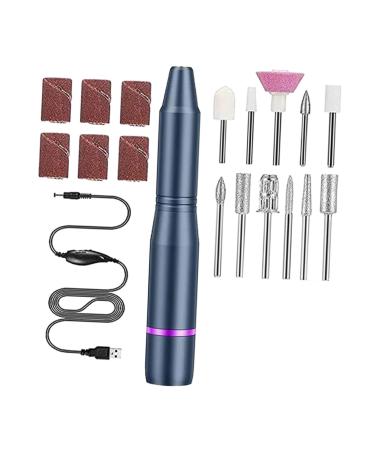 Zialofi Electric Nails Drill Nail Sanding Machine 20000 RPM Manicure Pedicure Tool for Grinding Trimming Buffing Home Salon Use blue