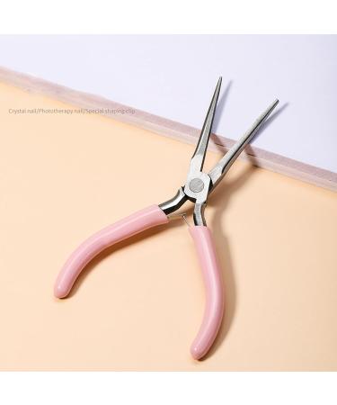 Nail Clips Acrylic Gel Extension Quick Building Shaping Tweezers Pink Design Stainless Steel Manicure Pinching Tools Professional Acrylic Nails Building Tools UV Gel Nails Shaping Tweezers - Buy Online on GoSupps.com