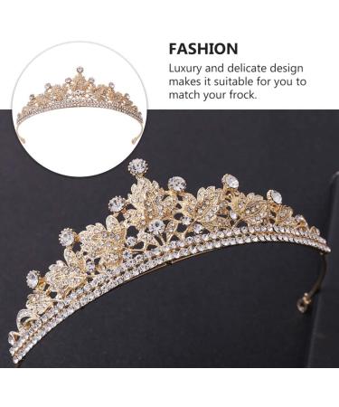 PSVOD Wedding Bridal Crown Tiara - Rhinestone Gold Crown for Women | Perfect for Weddings & Birthday Parties - Buy Online on GoSupps.com