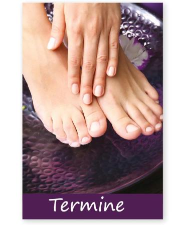 100 Foot Care Appointment Cards for Beauty Salons - Hand & Foot Manicure/Pedicure Scheduling - Buy Online on GoSupps.com