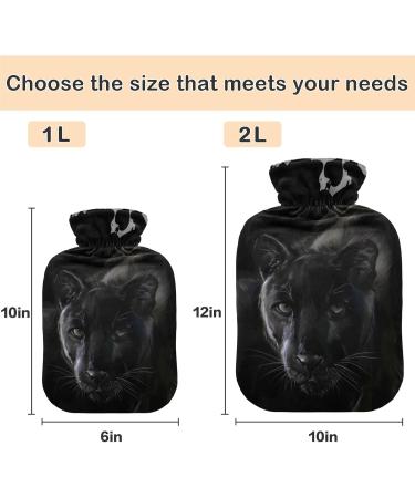 Buy Naanle Leopard Panther Watercolor Painting Heat Bottle - 2L Transparent Hot Water Bottle for Pain Relief & Therapy - Ideal for Hand & Foot Use - Buy Online on GoSupps.com