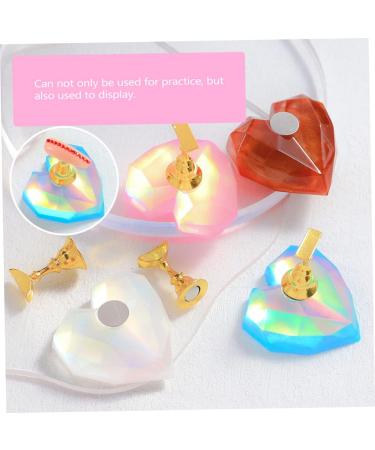 Amosfun 4sets Nail Practice Holder Nail Art Display Holder Training Finger Practice Display Stand Magnetic Nail Tip Holder Crystal Display Stand Beauty Nail Stand Resin Lotus - Buy Online on GoSupps.com