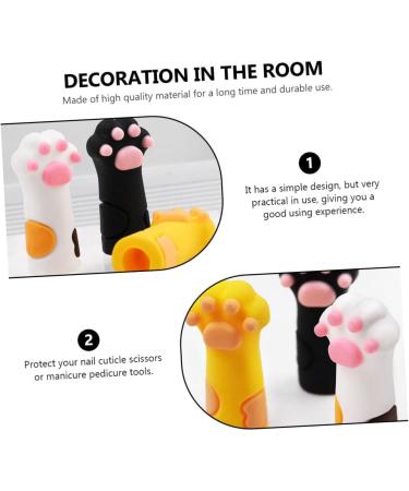 24 Pieces Manicure Protective Cover Cap Cover Leather Nail Creative Cap Beautiful Cap Cute Pliers Accessories Tool Clamp Set Silica Gel - Buy Online on GoSupps.com