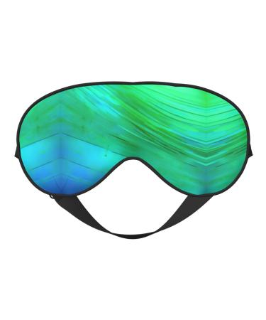 Teal Blue Pattern Print Unisex Sleep Mask Double-Sided Eye Mask Ideal for Sound Sleep and Skin Care