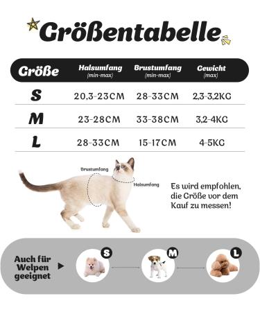Supet Cat Tableware Dishes & Soft Vest with Leash for Kittens & Puppies - Gray (Size M: 33-38 cm) | International Shipping - Buy Online on GoSupps.com