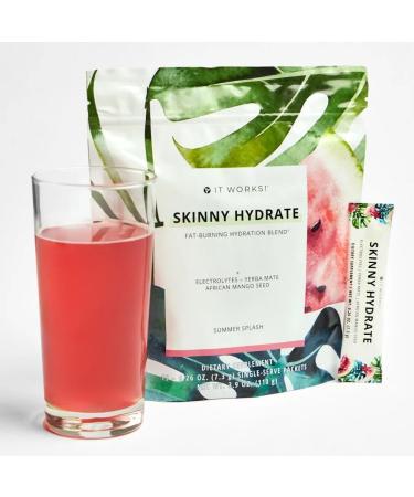It Works! Skinny Hydrate - Summer Splash | Energizing & Replenishing Hydration Blend with Green Tea & Green Coffee Extracts | Wellness & Energy Support | 15 Single-Serve Packets (7.3g Each) - Buy Online on GoSupps.com