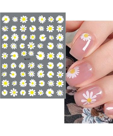 Daisy Sunflower Nail Art Stickers - 12 Sheets Cute Floral Decals for Spring & Summer Manicure - Buy Online on GoSupps.com