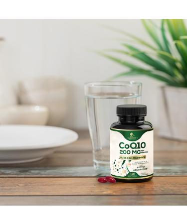 CoQ10 200mg Softgels - Extra Strength Coenzyme Q10 Supplement With Black Pepper Extract for Enhanced Absorption CoQ10 Antioxidant Supplements for Heart Health & Cellular Energy Support - 120 Softgels 120 Count (Pack of 1) - Buy Online on GoSupps.com