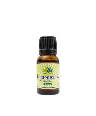 Terra Veda Pure Lemongrass Essential Oil Therapeutic Grade Aromatherapy Oil Steam Distilled 100% Natural No Additives Cymbopogon Flexuosus 15ml