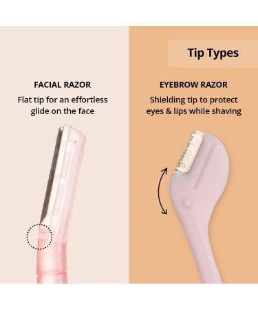 Facial Hair Removal Combo | Painless Face Razor & Eyebrow Razor for Precision Hair Removal | Ideal for Eyebrows Upper Lip & Peach Fuzz - Buy Online on GoSupps.com