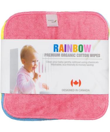 KaWaii Baby 12-Pack Organic Cotton Washcloth Wipes Super Soft & Absorbent Towels for babies Boys Girls Face & Body - Buy Online on GoSupps.com