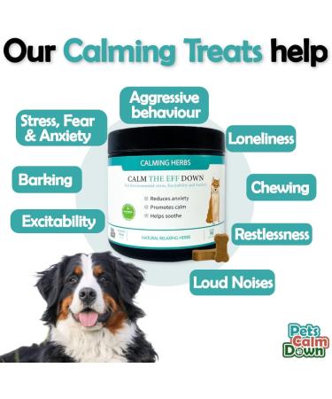 Calming Dog Treats for Stress & Anxiety Relief - 90 Tablets Chicken Flavor - Buy Online on GoSupps.com