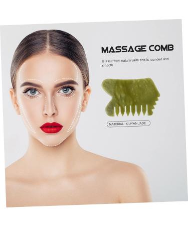 Frcolor Xiuyan-Jade Massage Tools Set - 4 Piece Gua Sha Combs & Plates for Back Body & Head Massage | International Shipping Available - Buy Online on GoSupps.com