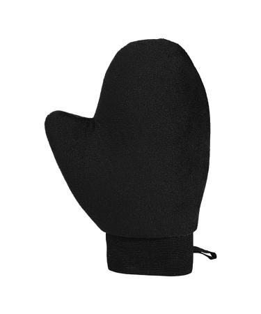 Moufle Autobronzant Sans Soleil | Applicateur Autobronzant Sans Soleil de Massage pour Lotion Auto-Bronzante - Application Douce sur Corps Mains Visage Peau Sensible - Id al Douche Voyage Maison H tel Noir