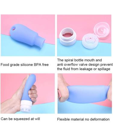 Buy 5-Part Silicone Travel Bottle Set - Leak-Proof Portable Refill Bottles with Carabiner | Perfect for Liquid Soap & Toiletries - 38 ml - Buy Online on GoSupps.com