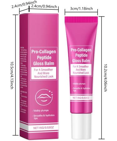  YOENBG Glossy lip balm with pro-collagen peptides Plumping and moisturizing lip care with vitamin E and peptides long-lasting moisturizing lip gloss (1) - Buy Online on GoSupps.com