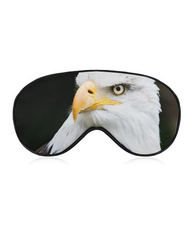 Portrait of A Bald Eagle Sleep Mask Night Cover Eye for Women Men Block Out Light for Airplane Travel Nap Adjustable Strap