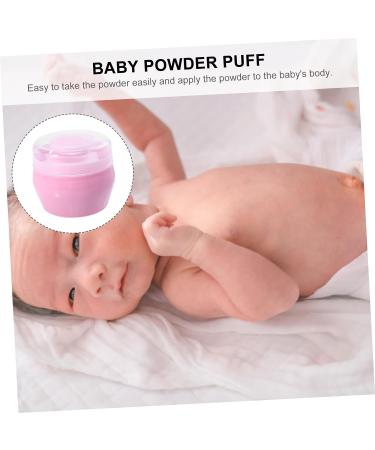 SECFOU Baby Powder Bath Set - Infant Sponge & Makeup for Kids - Talcum Powder Container - Pink Body Puff Kit - 2 Sets - Buy Online on GoSupps.com