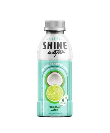 ShineWater Coconut Lime - Pack of 12 (16.9 Fl Oz Each) - Naturally Flavored Electrolyte Water with Vitamin D, Powerful Hydration and Plant-Based Antioxidants, Zero Sugar, Low Calorie!