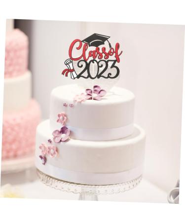 Warmhm 6pcs 2023 cake supplies party supplies top hat dessert decorations Insert card cupcake decors graduation cupcake topper 2023 props grad cake decorations paper cup - Buy Online on GoSupps.com