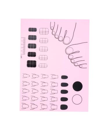 Vesone Silicone Nail Mat - Nail Practice Manicure Protector Pad | Nail Manicure Tools Stamping Mat Nail Sticker Guide for Nail Sticker Printing Pink