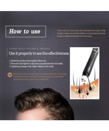 Symeas Hair Regrowth Serum Derma Scalp Intensive Ampoule Triple Roll Massager Scalp Revitalizer Anti Hair Loss Thinning Balding Hair Treatment Essential Oil - Buy Online on GoSupps.com