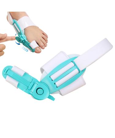 Toe Straighteners Bunion Corrector Big Toe Straightener Bunion Corrector Adjustable Toe Splints for Bunions Splint Corrector with Knob Correction and Inner Silicone Pad Blue