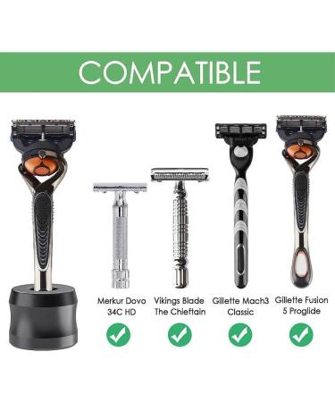TSFFAE Aluminum Alloy Men's Razor Stand - Durable Stylish Black Shaving Stand for Bathroom Use - Perfect for International Shipping - Buy Online on GoSupps.com