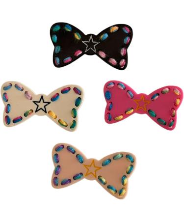 Cute Barrettes Clip Sweet Mini Braided Bow Colorful Hairpin Y2K Girls Harajuku 2000s Hairpin Women Girls Hair Clips For Thick Hair - Buy Online on GoSupps.com