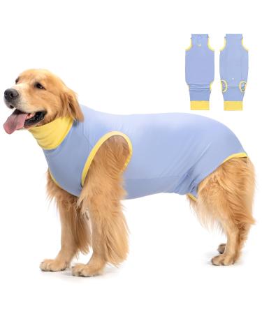 Avont dog body after op wound protection suits body for neutered male bitches for surgery after op postoperative recovery clothing to prevent the leakage of wounds through dog blue (2xs) 2xs blue