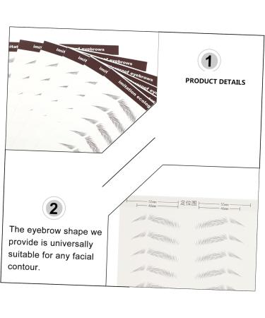 PLAFOPE 6pcs Eyebrow Stickers Brown Fake Eyebrows Brow Stickers Eyes Brow Shaper Hair Water Transfer Paper 5.8X1X0.1CM Brown - Buy Online on GoSupps.com