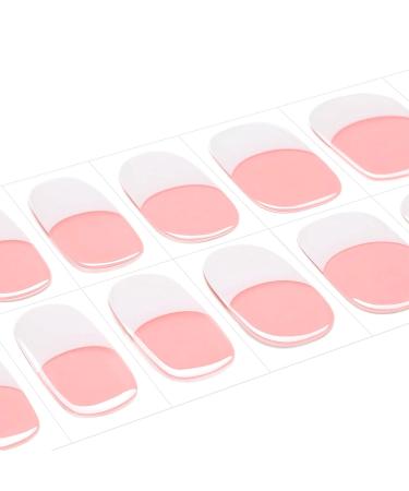 DANNI & TONI Semi Cured Gel Nail Strips - Nude French Tips | Long Lasting Stick-on Wraps (28 Stickers) - Buy Online on GoSupps.com