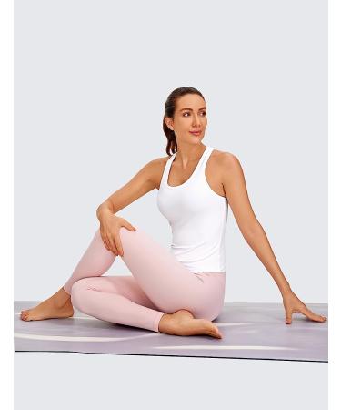 CRZ YOGA Butterluxe Racerback Tank Top - Women's Sleeveless Gym Shirt, Small White - Buy Online on GoSupps.com