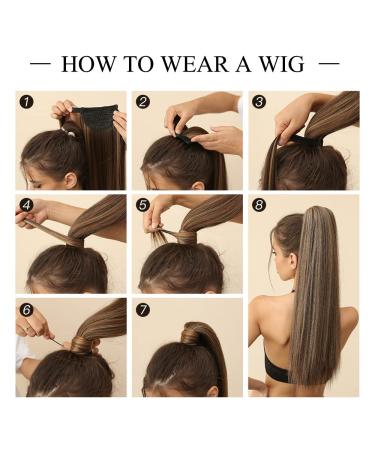 24 Inch Black Wavy Oefei Ponytail Extension - Long Corrugated Synthetic Hair with Velcro Fastener for Women - Buy Online on GoSupps.com