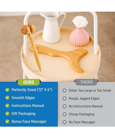 Comfort Miracle Wooden Lymphatic Drainage Massager - Natural Wood Therapy for Cellulite & Muscle Relaxation - Buy Online on GoSupps.com
