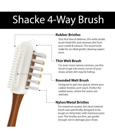 Shacke Suede & Nubuck Leather Brush Cleaner - Premium 4-Way Cleaning Tool - Buy Online on GoSupps.com