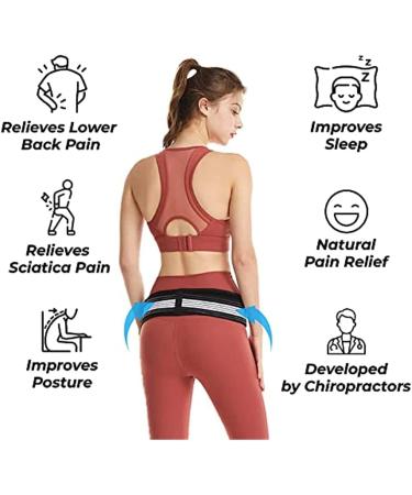 Premium Hip Belt for Back Pain Relief - Large Size 42-54 Inch - Men and Women - Sciatica Support Brace - Buy Online on GoSupps.com