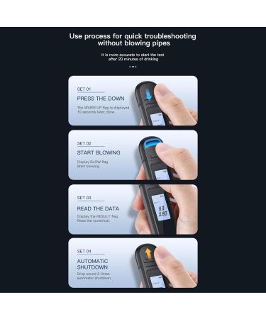 Breathalyzer Alcohol Tester High Accuracy LCD Display USB Charging Portable Automatic Shutdown Breath Alcohol Tester for Home Personal (Black) - Buy Online on GoSupps.com