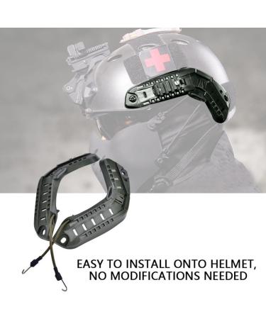 Rail Mount Helmet Adapter - Tactical Military Combat Helmet Side Rails with Lanyard Mounting Screws (Green) - Buy Online on GoSupps.com