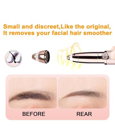Facial Hair Remover Replacement Heads - Pack of 4 | Smooth Finishing Touch Flawless Facial Tool for Women | Includes Cleaning Brush | Rose Gold - Buy Online on GoSupps.com