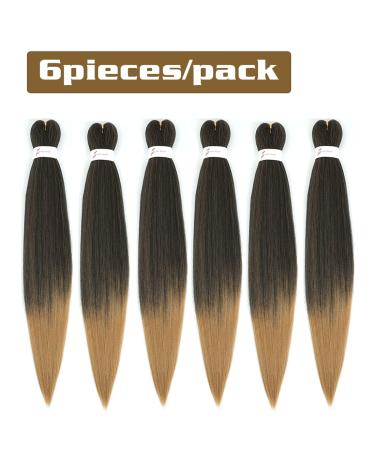 Ancient Lichenhaar Easy Braid 30-inch Professional Synthetic Fiber Crochet Borders - Itch-Free Yaki Texture Hair Extensions (1B/27#) - 6 Pack - Buy Online on GoSupps.com