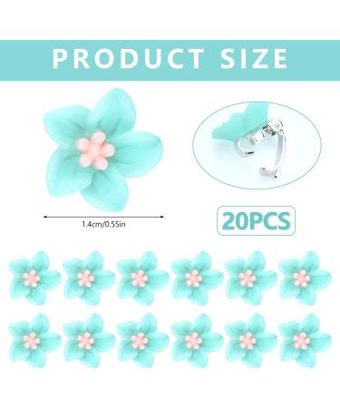 Bekecidi 20 Pieces Whimsical Little Flower Hair Clips Small Charming Fashion Hair Clips Vibrant Blue Hair Clips Party Hair Accessories Women Girls Hair Beautification - Buy Online on GoSupps.com